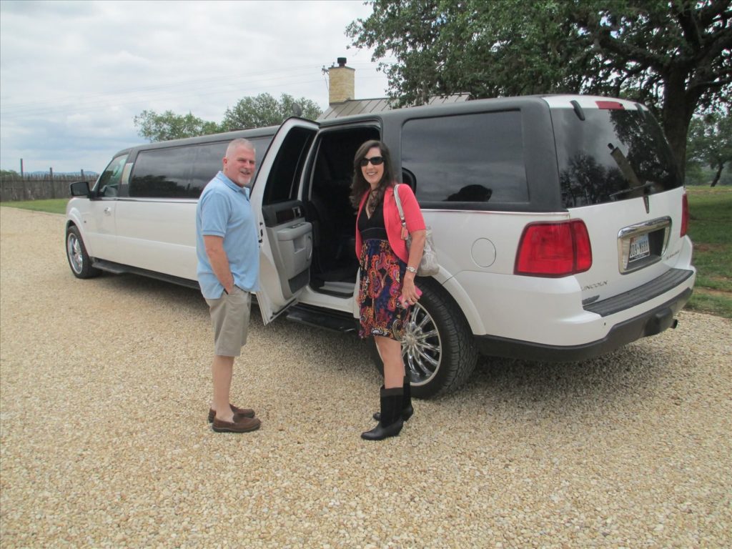 Wine tour pick up at our cabin in Fredericksburg Texas