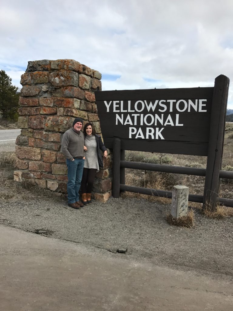 Yellowstone National Park sign.Must do around Jackson Hole WY