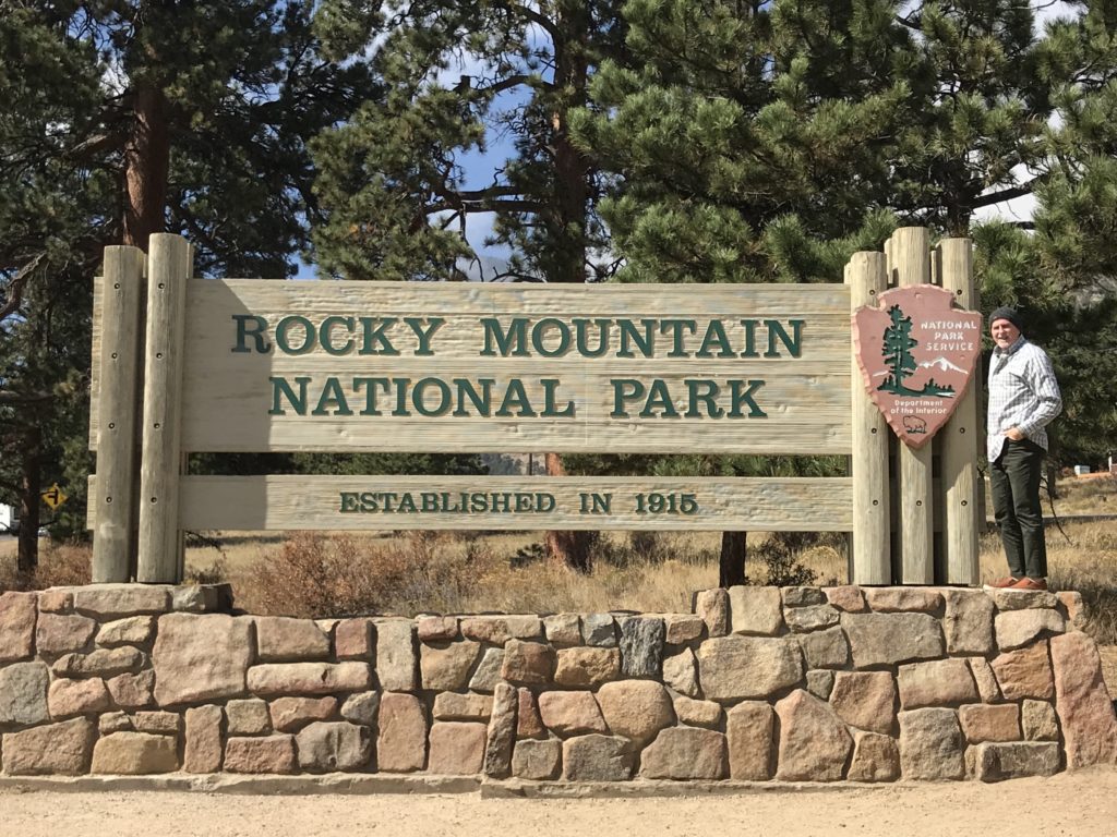 Entering Rocky Mountain National Park Colorado