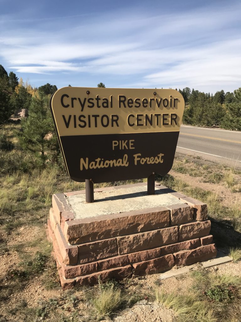 Crystal Reservoir Visitor Center going up to PIkes Peak Colorado