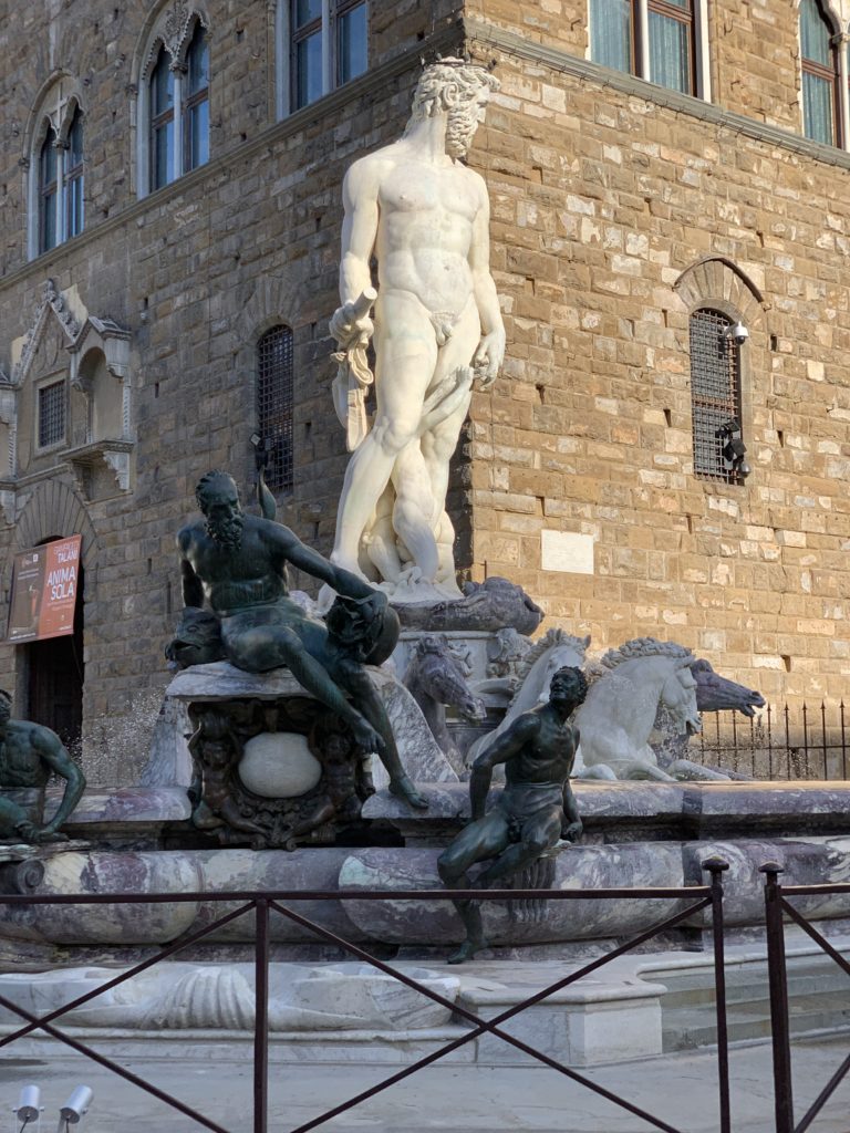 Statues in square Florence Italy
