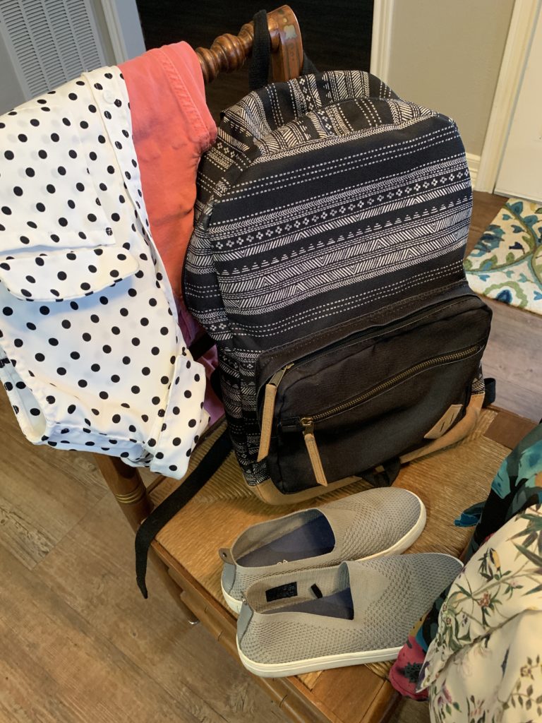 Backpack planning packing for Europe