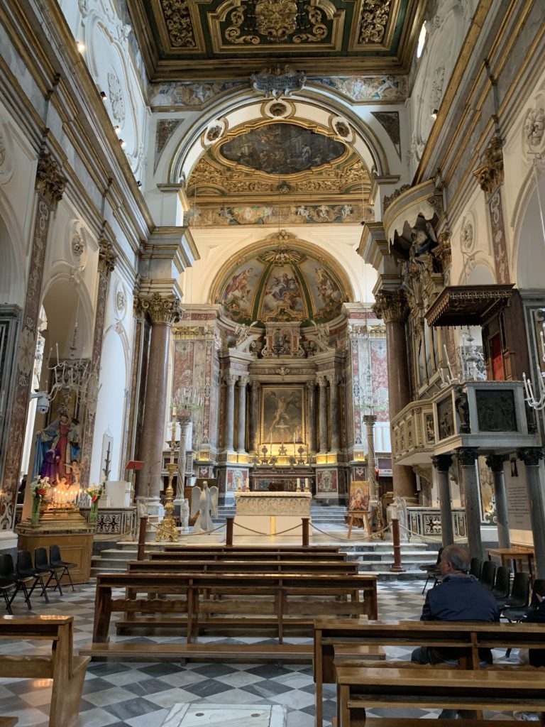 In a cathedral Amalfi Coast Italy