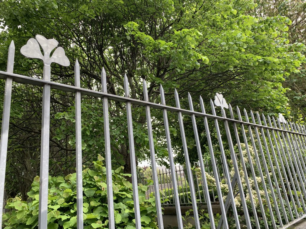 Shamrock embellished fence Limerick Ireland