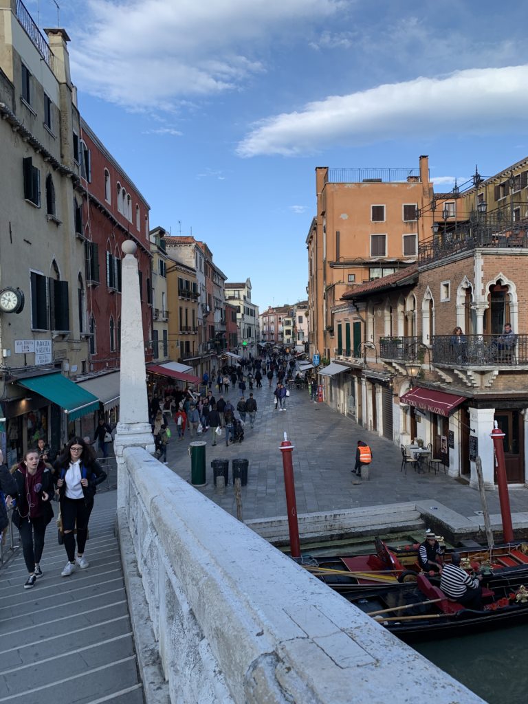 On the streets in romantic Venice