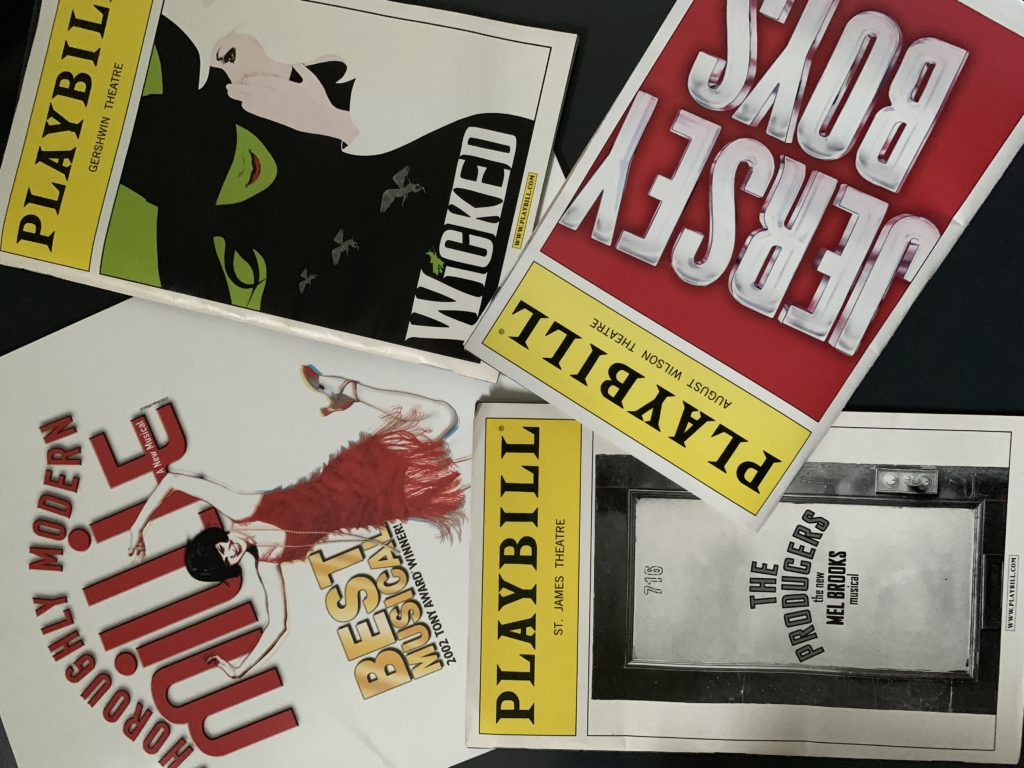 Playbills from Broadway Shows in NYC