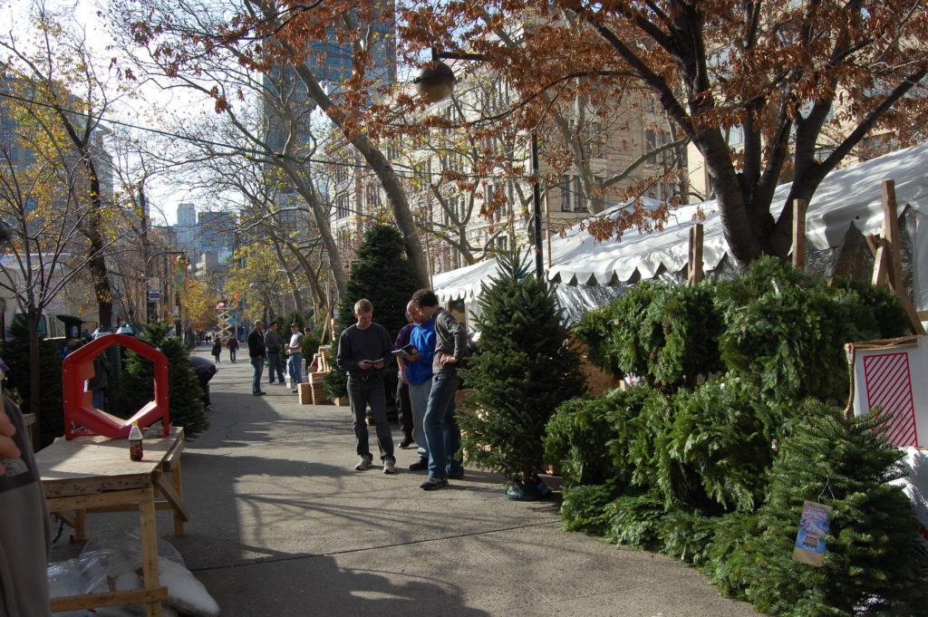 Christmas tree stand NYC
