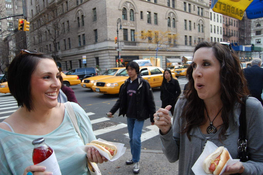 Hot dogs on the street in NYC