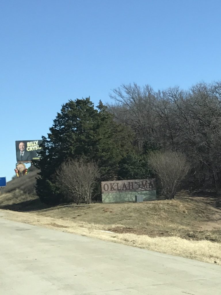 Oklahoma State sign Favorite OK Destinations and attractions