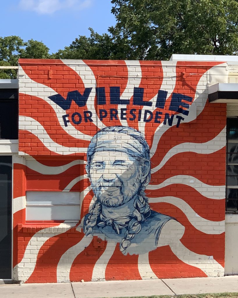 Willie for President Mural Austin TX