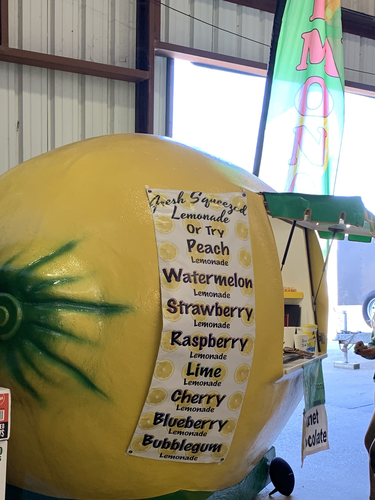Lemon shaped lemonade stand First Monday Canton | Travel And Tell