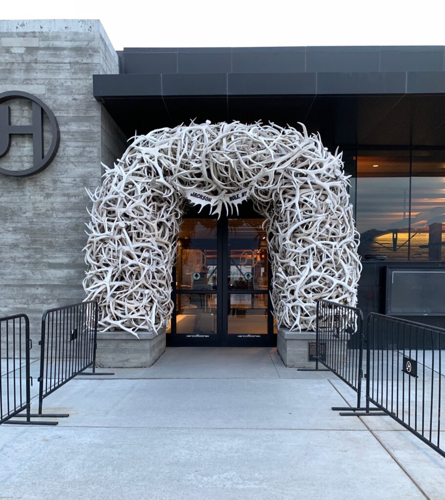 Antler entrance at Jackson Hole Airport