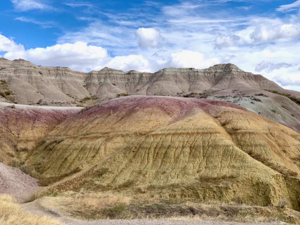 Golds and reds layering Badlands National Park SD