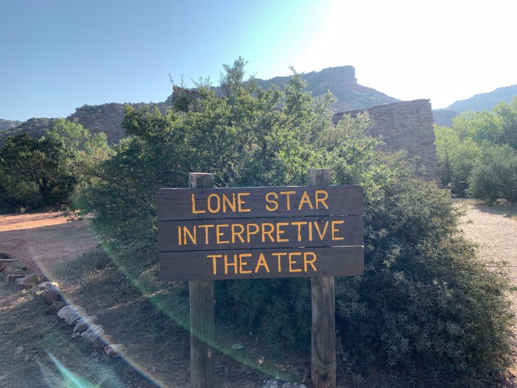 Lone Star Interpretive Theater Sign Palo Duro Canyon