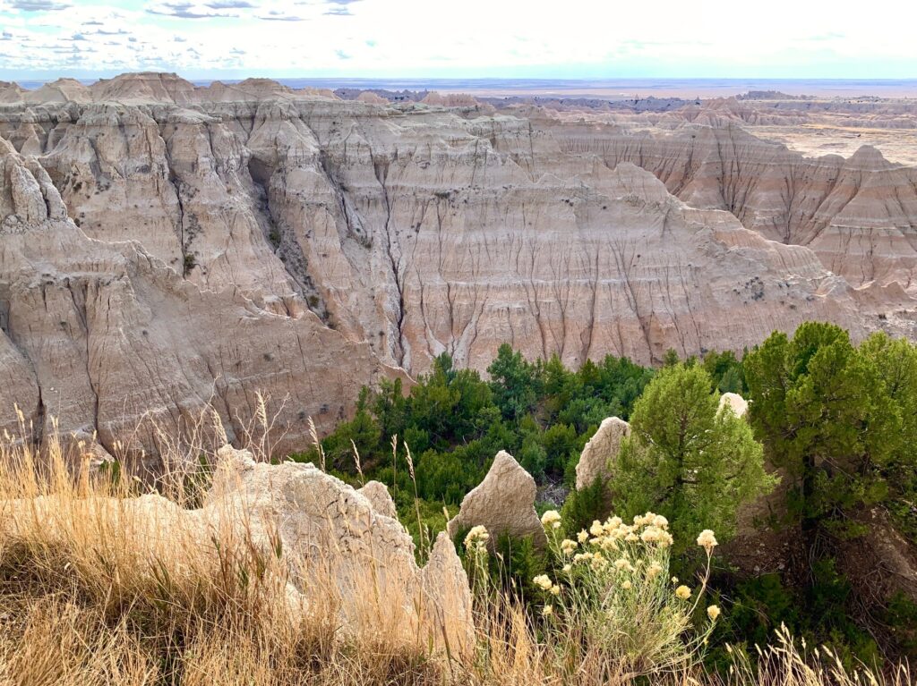 Rugged canyons Badland National Park South Dakota