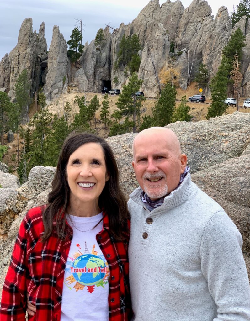 Needles Eye Tunnel in the background Custer State Park SD