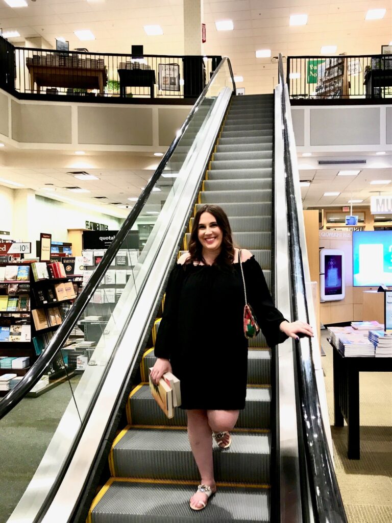 My daughter, Amanda, at Barnes and Noble in Southlake TX