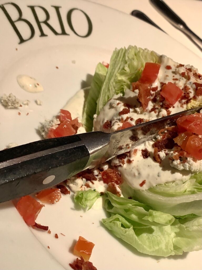 Wedge Salad at Brio Tuscan Grille Southlake Town Square