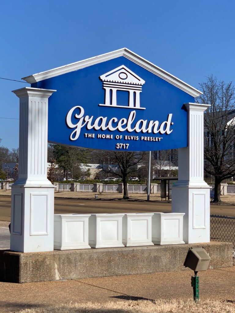 Graceland sign on Elvis Presley Blvd