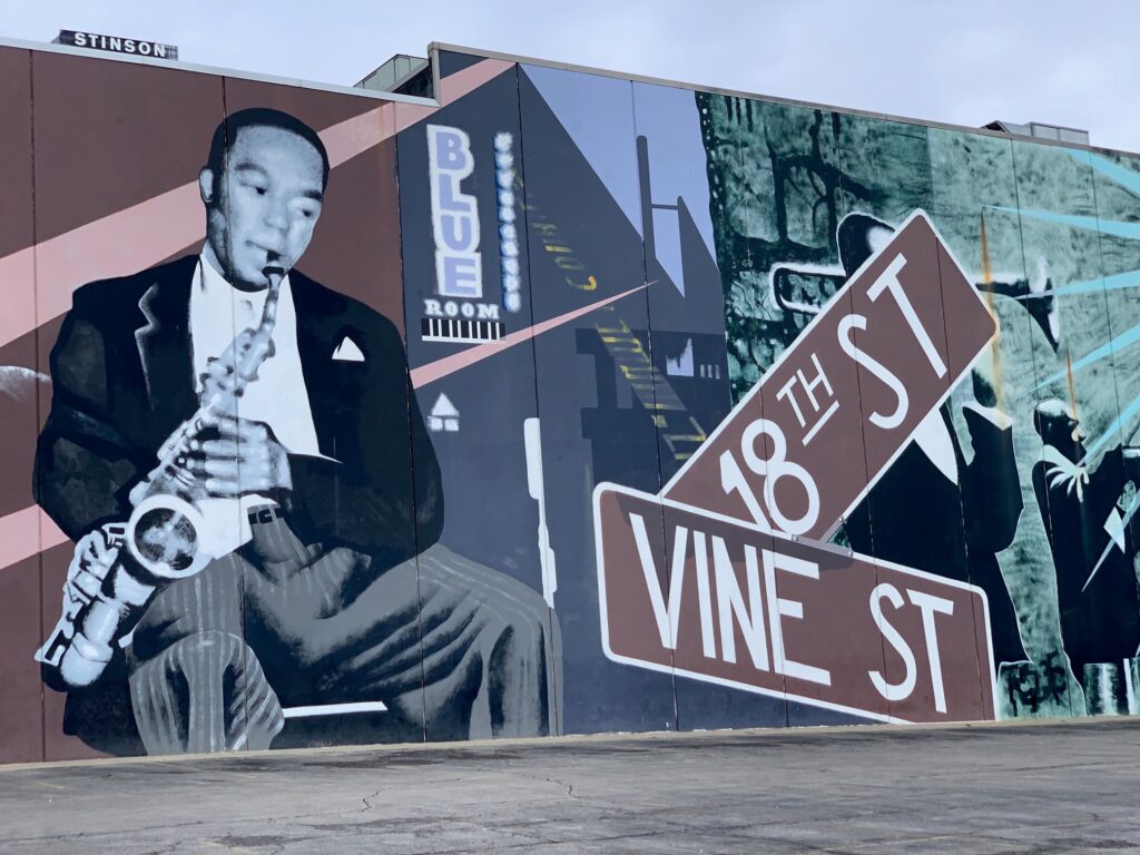 18 & Vine St portrayed on Jazz Mural KC