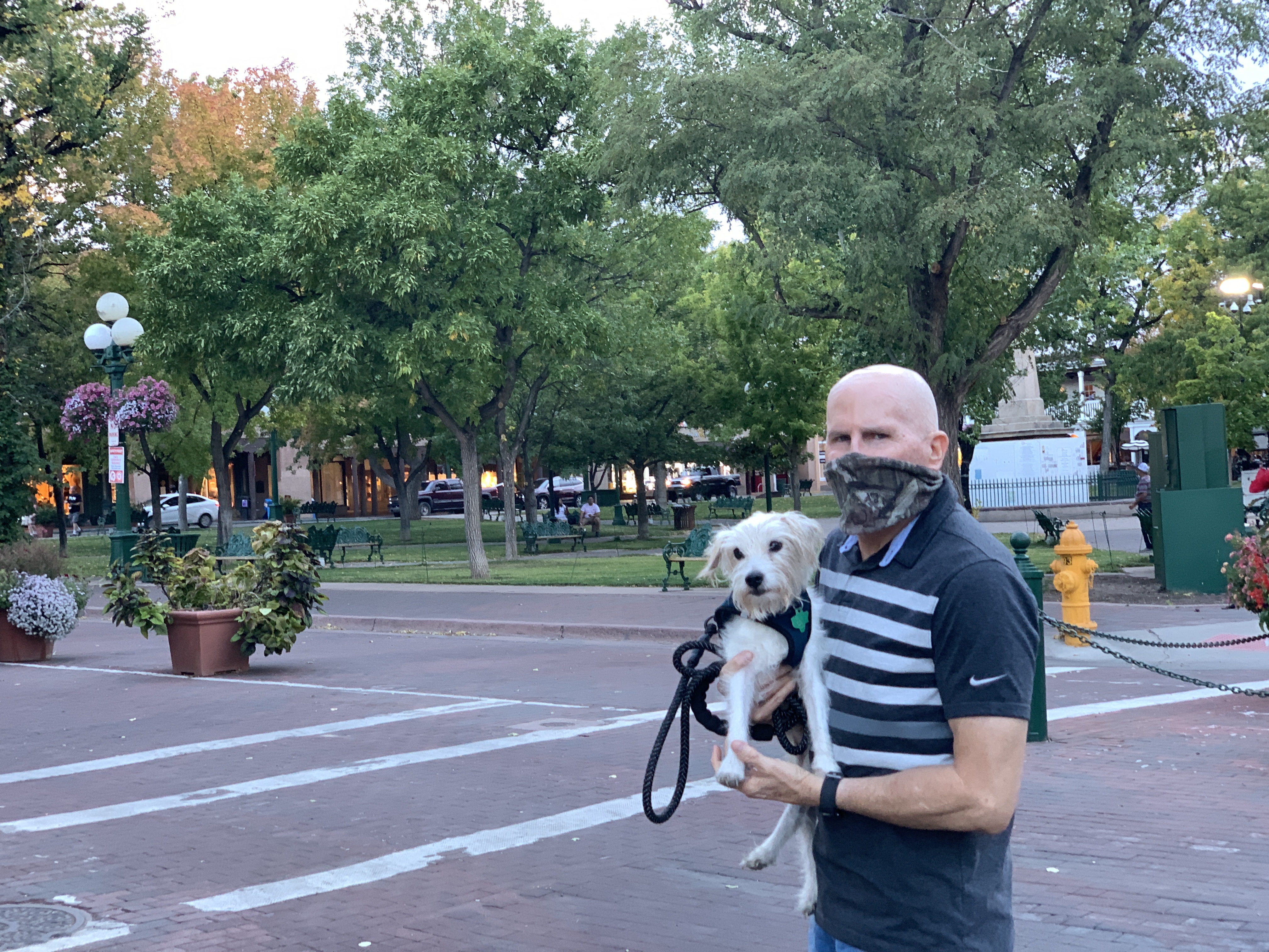 In Santa Fe with our Jack Russell, Trit