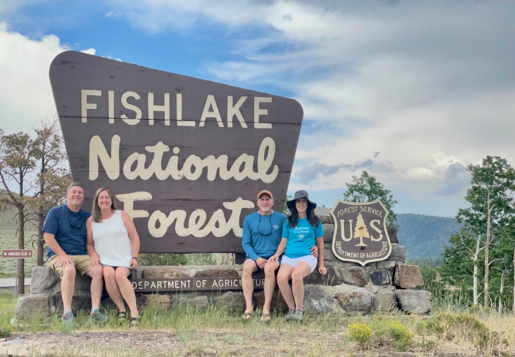 Mighty 4 at Fishlake National Forest Sign