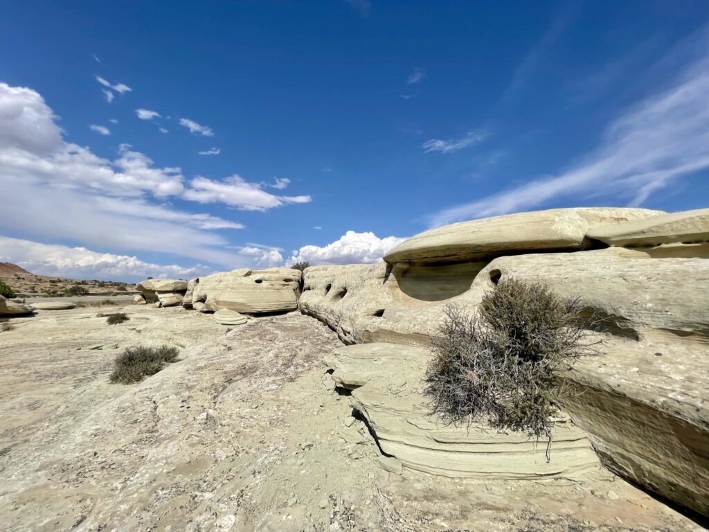 Impressive rocks at rest stop on I70 in Utah