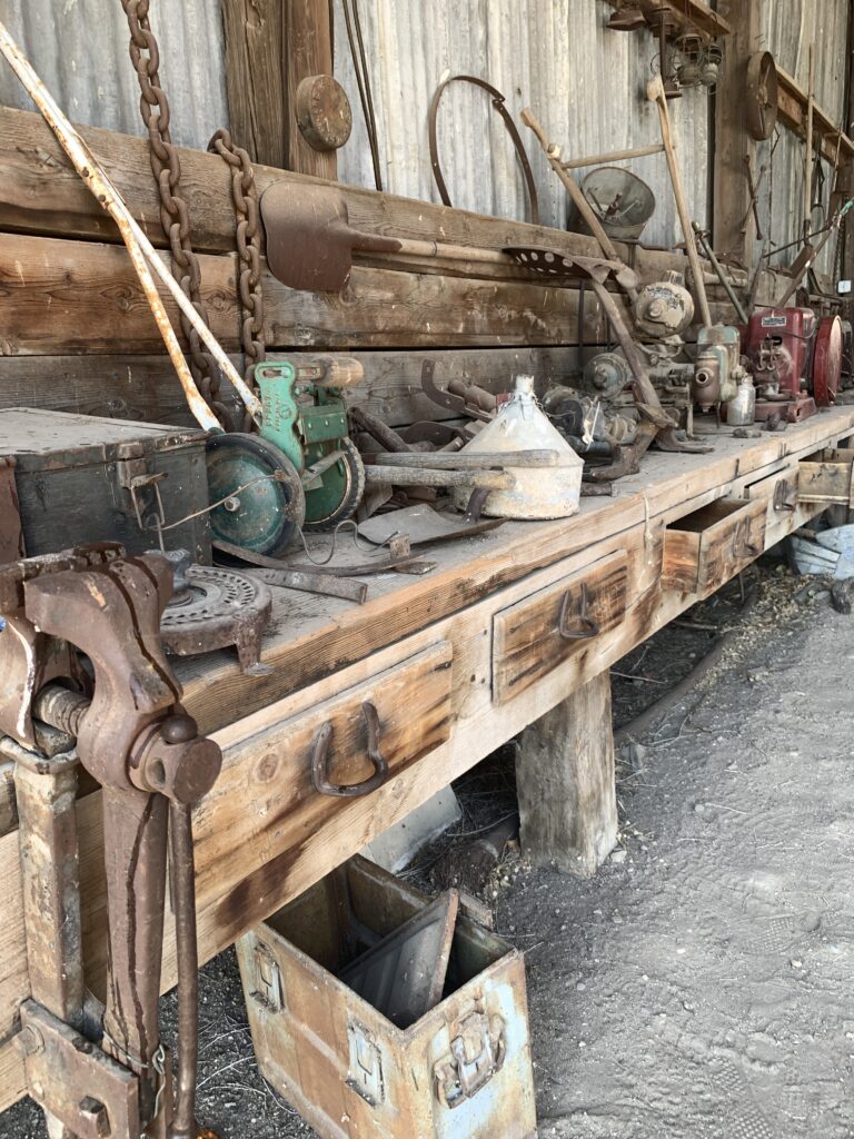 Interesting farm equipment Fielding Garr Ranch Antelope Island SP