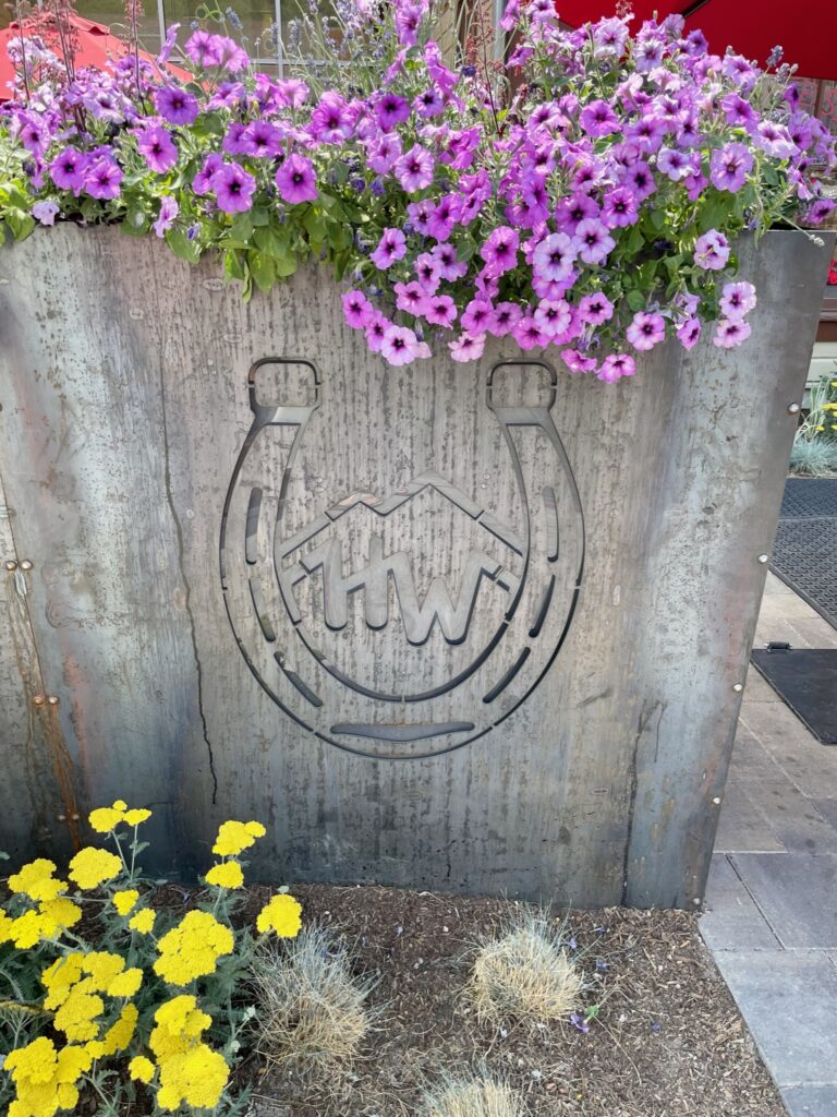 Huge flower box outside of High West Distillery Park City