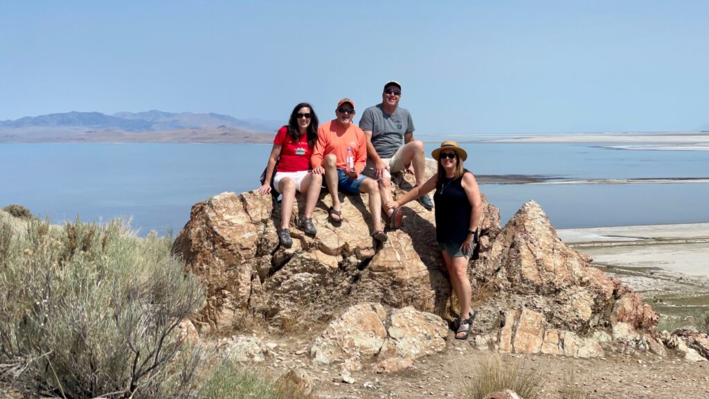 Beautiful Lake views from Buffalo Trailhead Antelope Island SP Salt Lake City