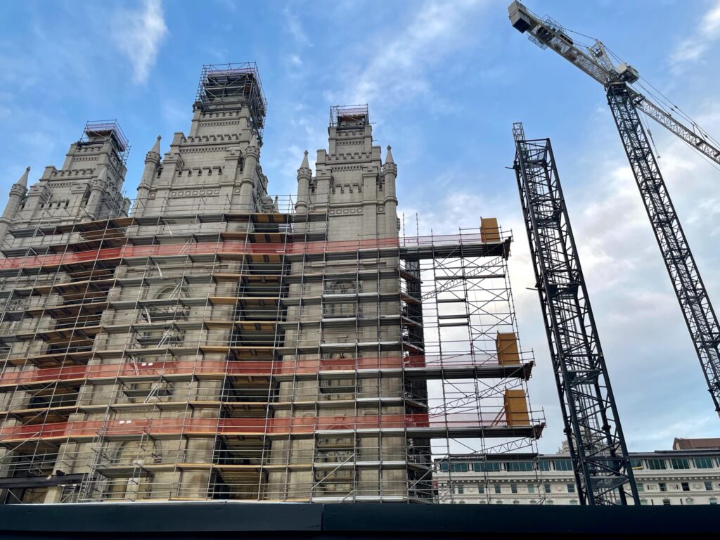 Salt Lake Utah Temple under construction