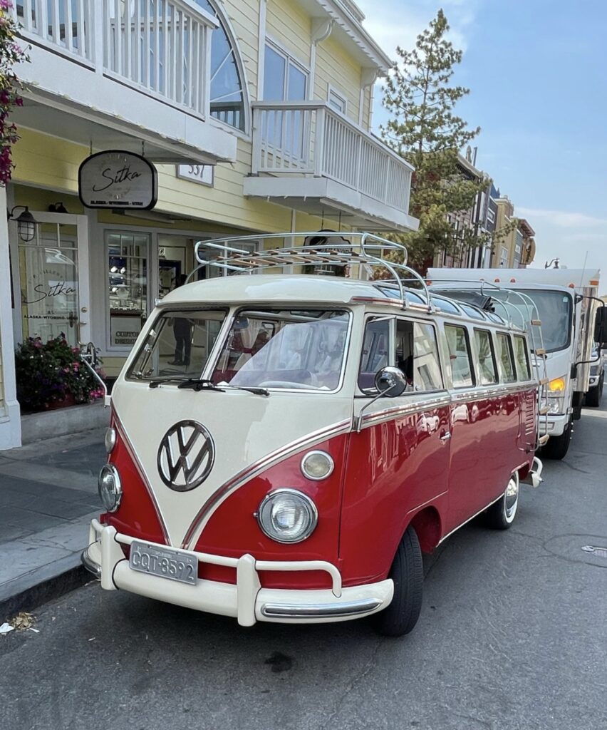 Awesome VW van parked on Main Street Park City