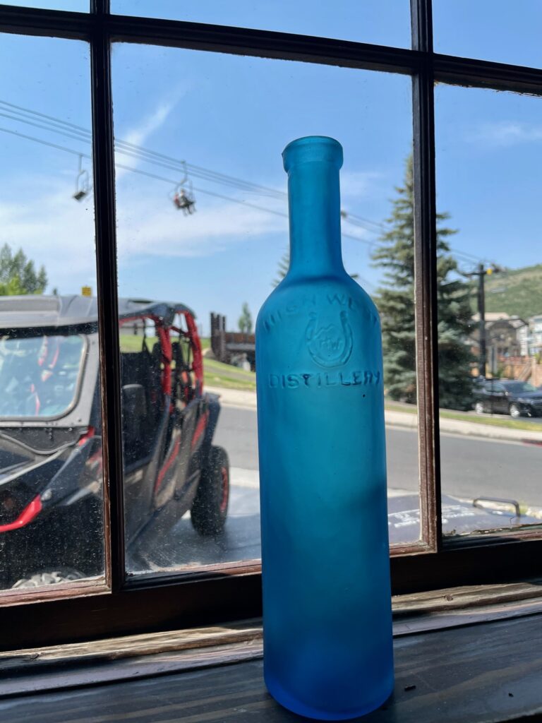 High West Distillery blue vodka bottle