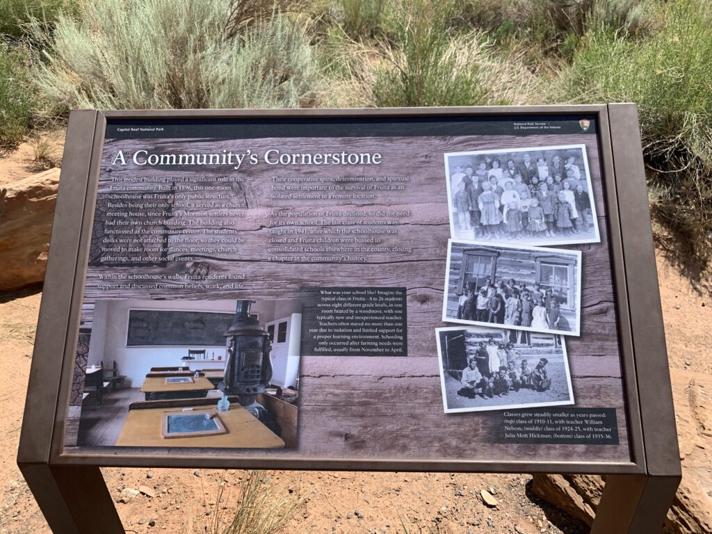 Fruita Schoolhouse Capitol Reef NP