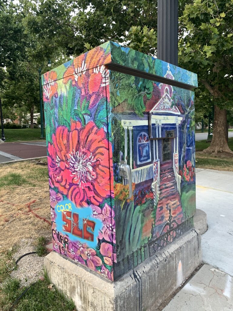 Vibrant painted utility box SLC