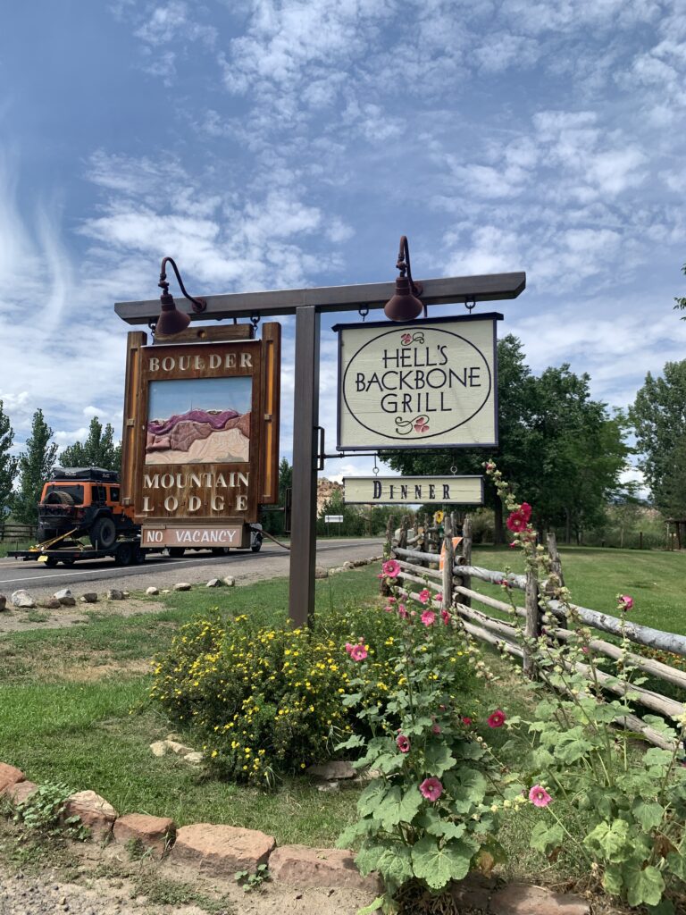 Hell's Backbone Grill sign