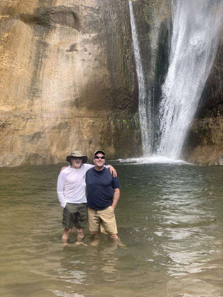 Bud and Ted in the cold water