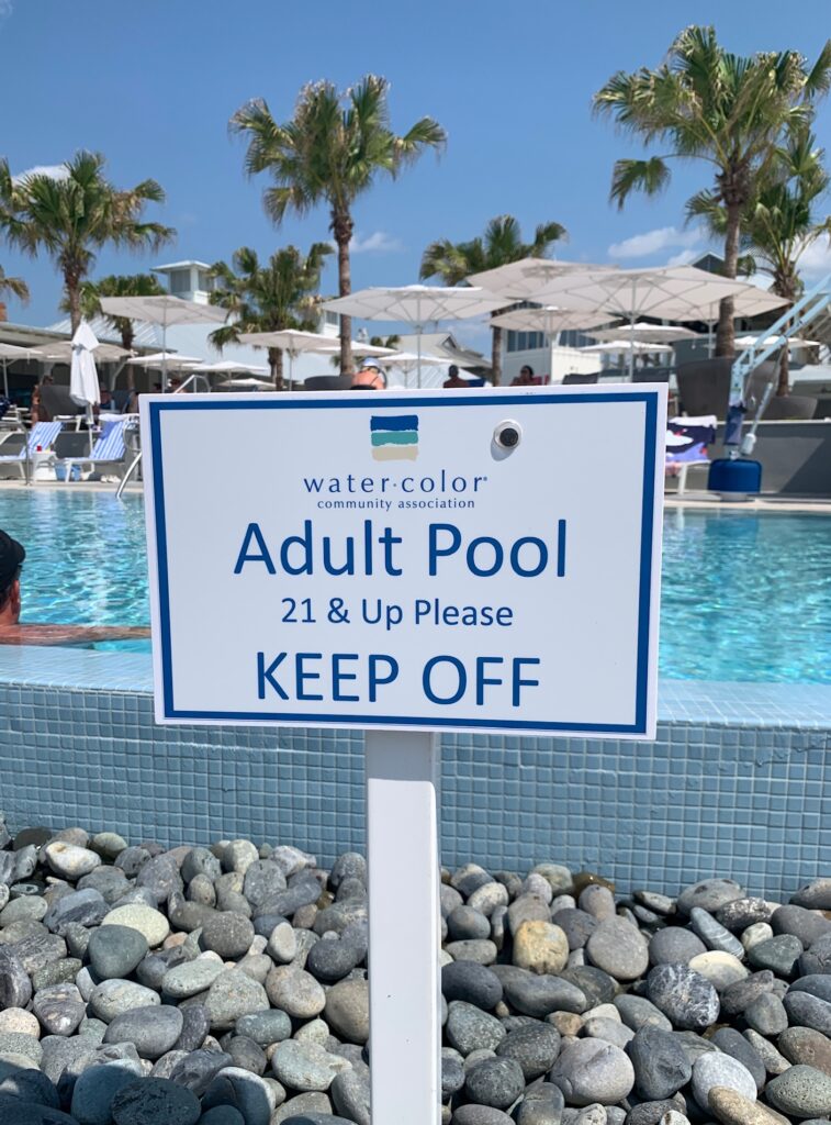 No kiddies in this Beach Club pool
