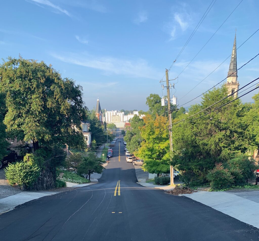 Steep streets among the 7 hills of Rome GA