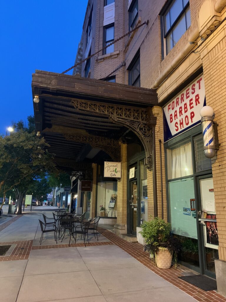 Barber shop and ornate building downtown Rome GA