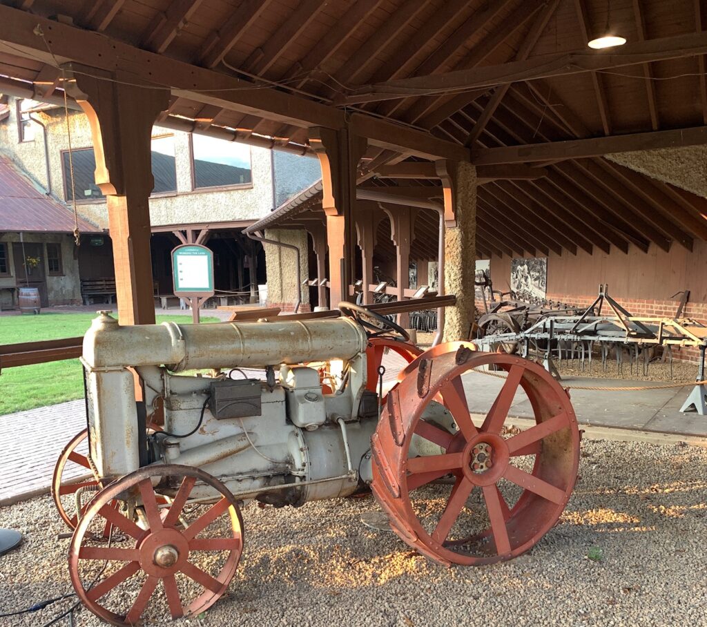 Farm equipment at barn Antler Hill Village Biltmore