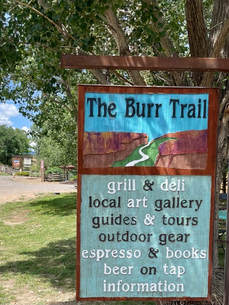 The Burr Trail sign