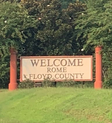 Rome GA Floyd County Welcome Sign