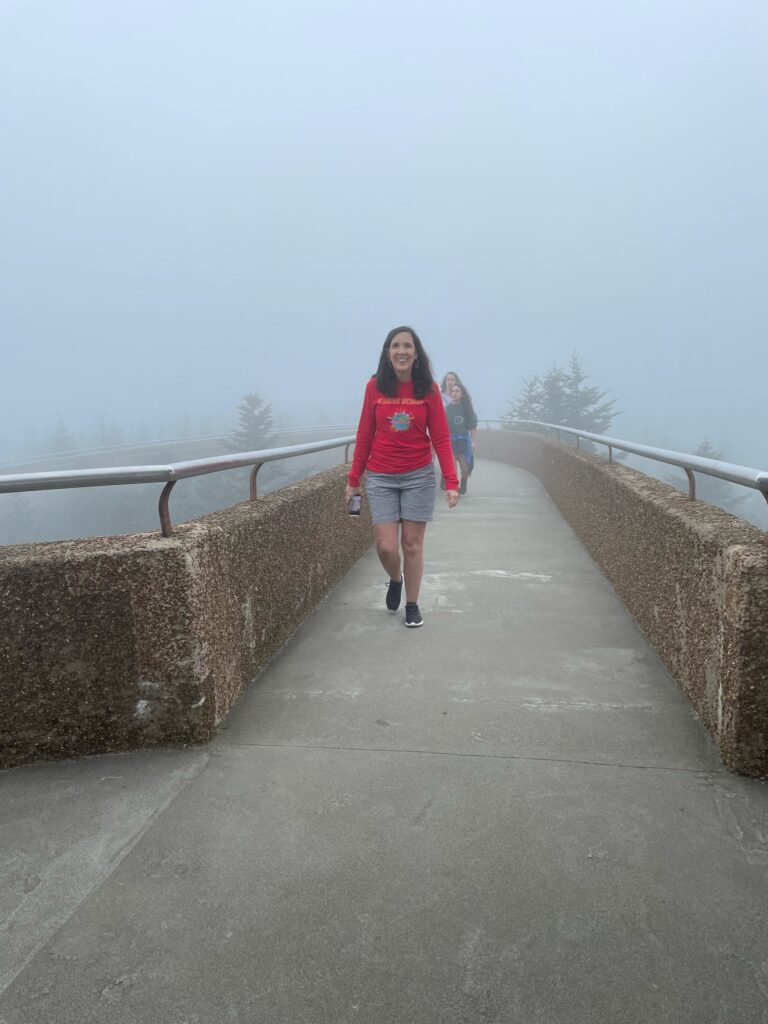 Last steps to top Clingmans Dome