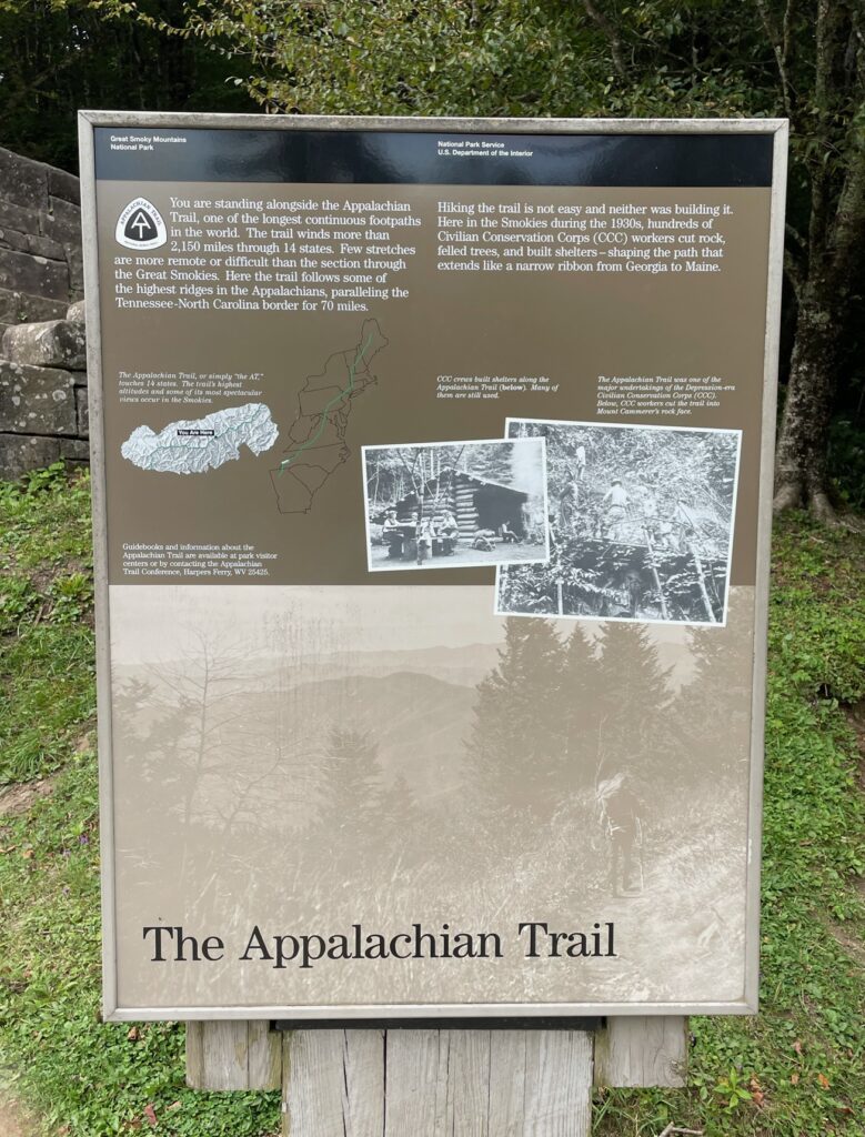 The Appalachian Trail info board