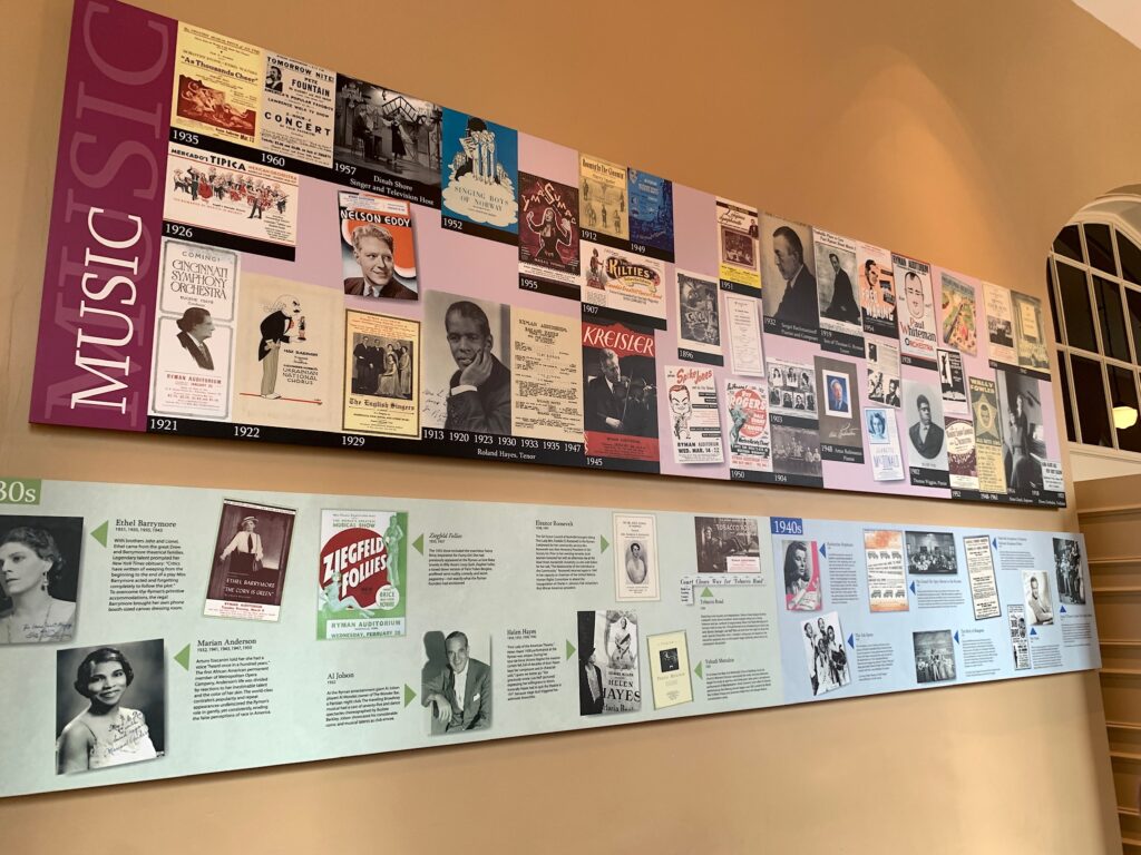 History filled walls at Ryman Auditorium