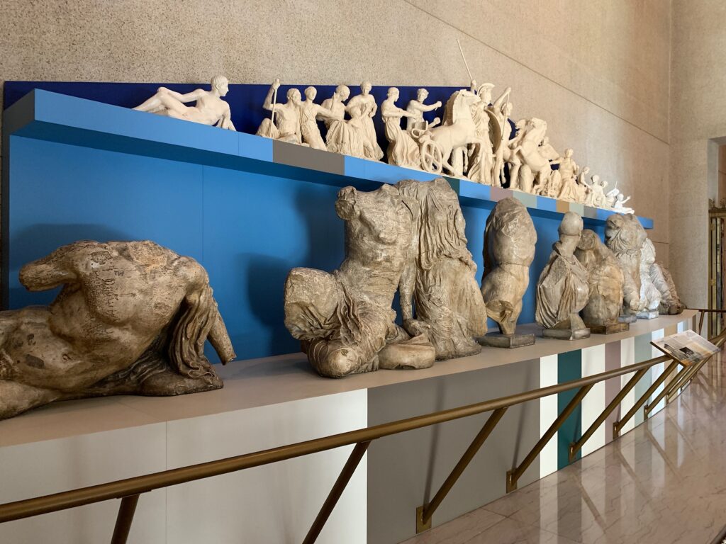 Plaster casts of the original Parthenon marble sculptures