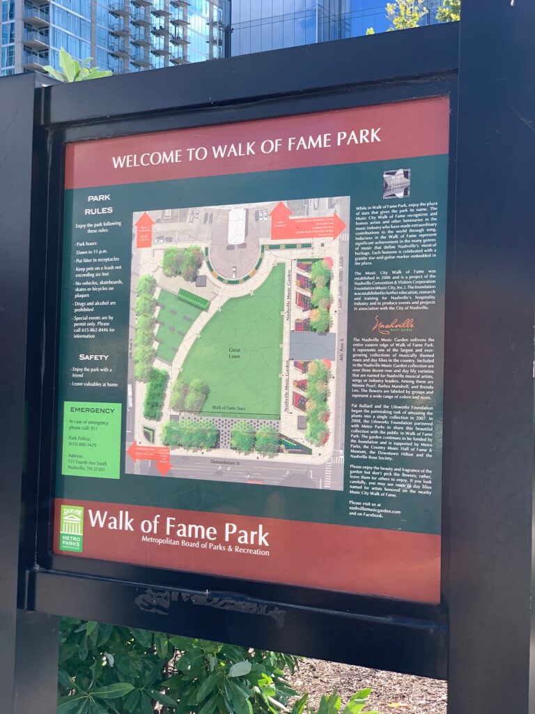 Walk of Fame Park Nashville