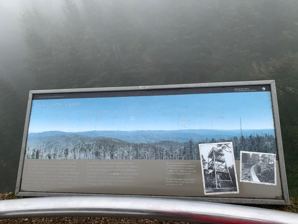 Info Board on Overlook Deck Clingmans Dome