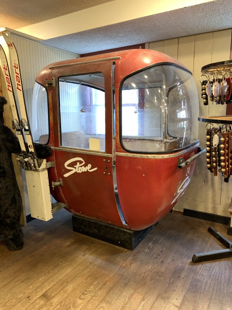 Old Stowe ski lift in local shop